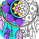 relax color by number game android application logo